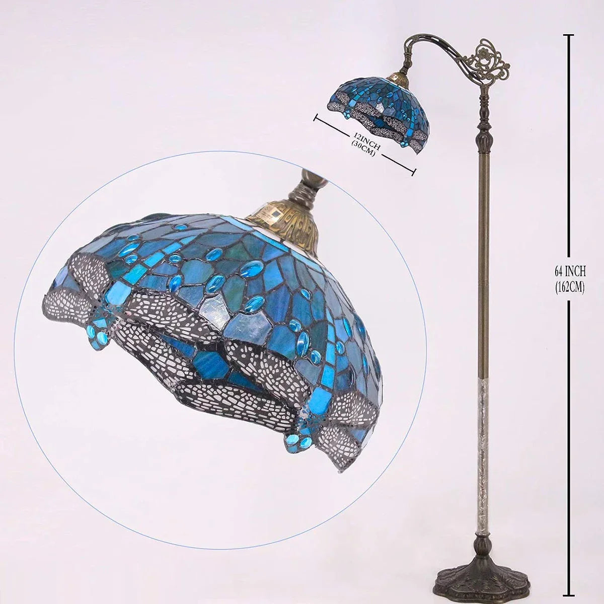 Glass artwork Libelle Floor Lamp